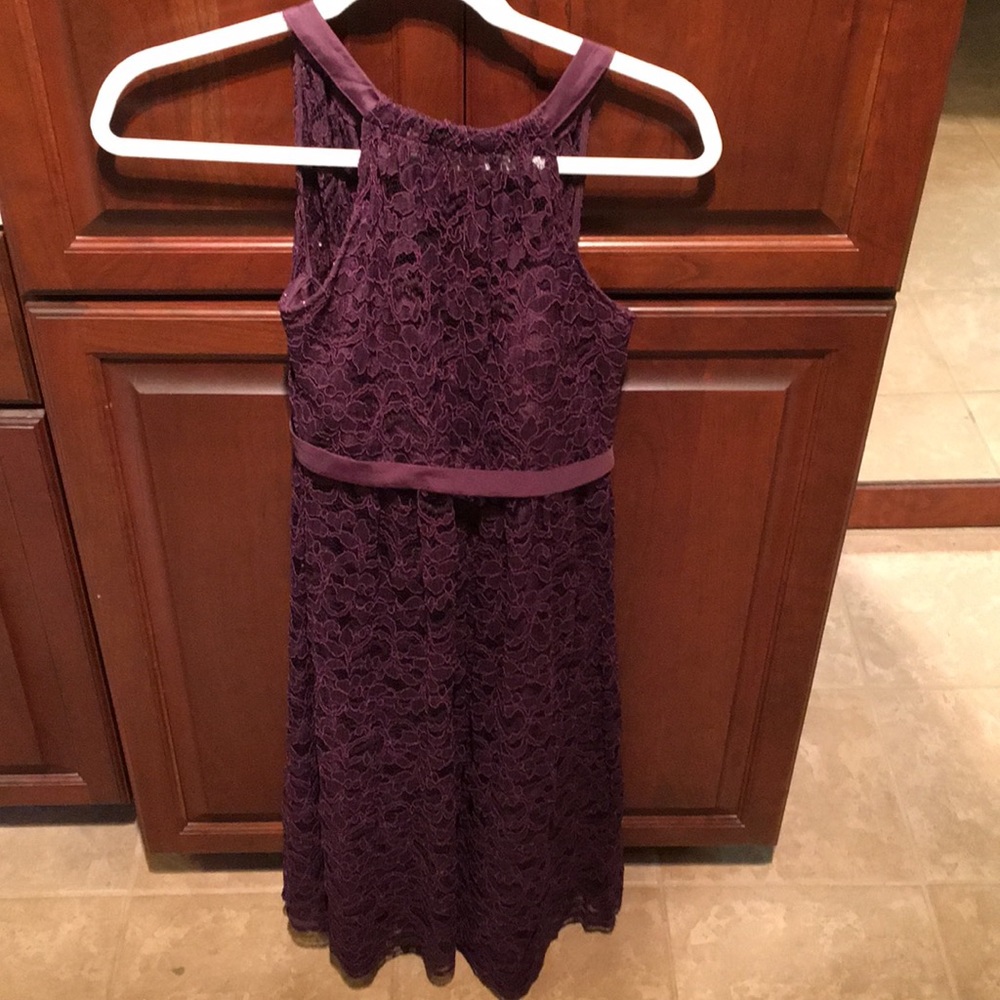 Davids bridal dark purple dress